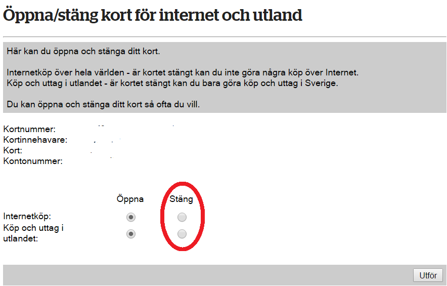 kort internet