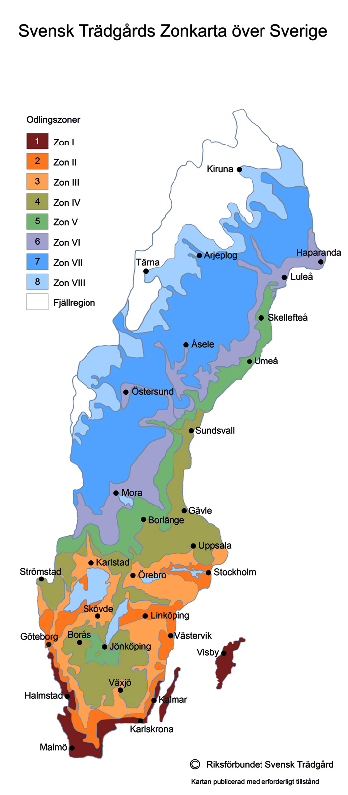 svensk tradgard zonkarta